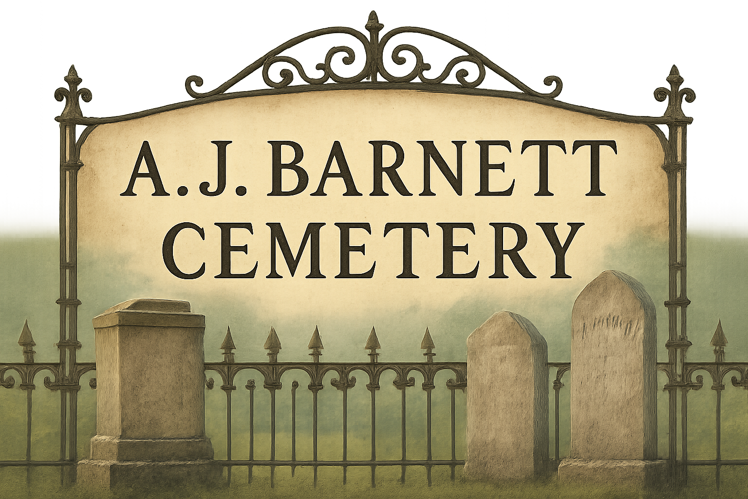 A.J. Barnett Cemetery Banner