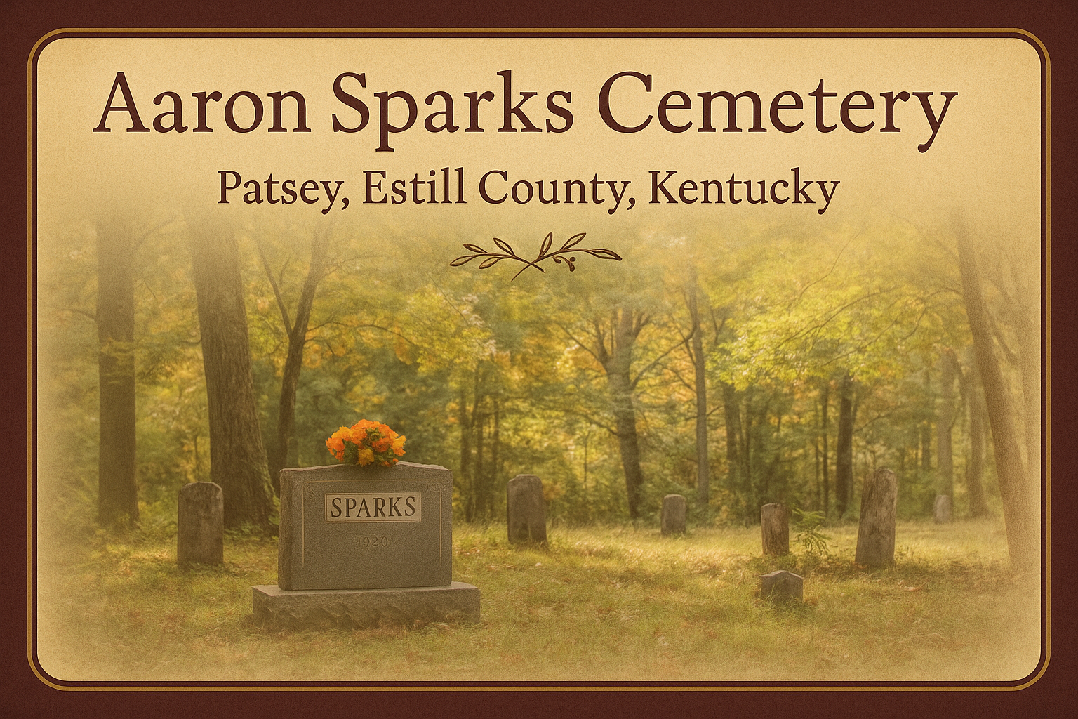 Aaron Sparks Cemetery Banner