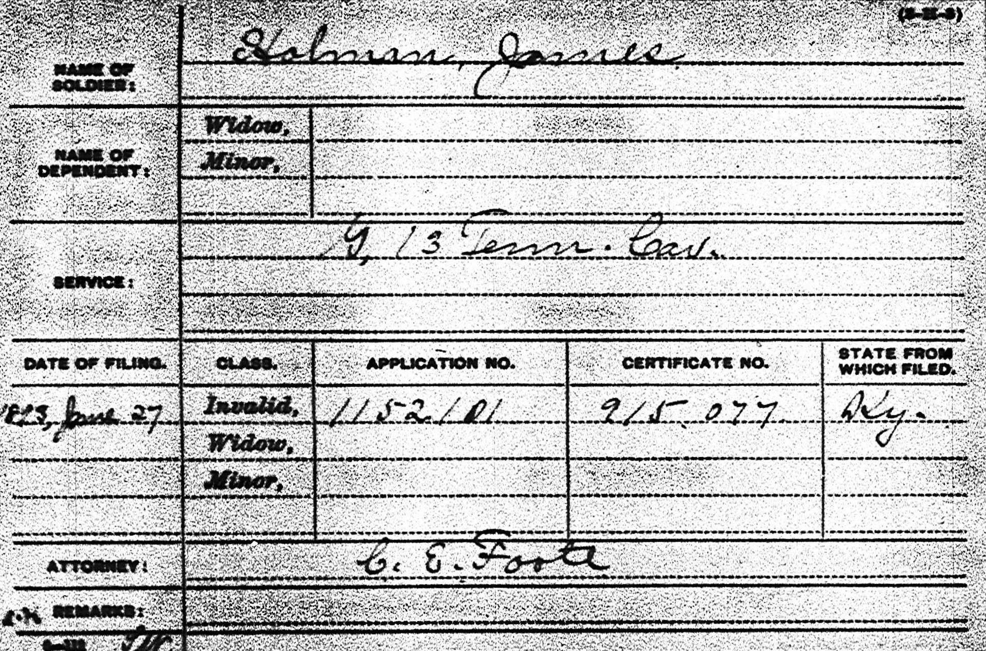 James Holman Pension Record