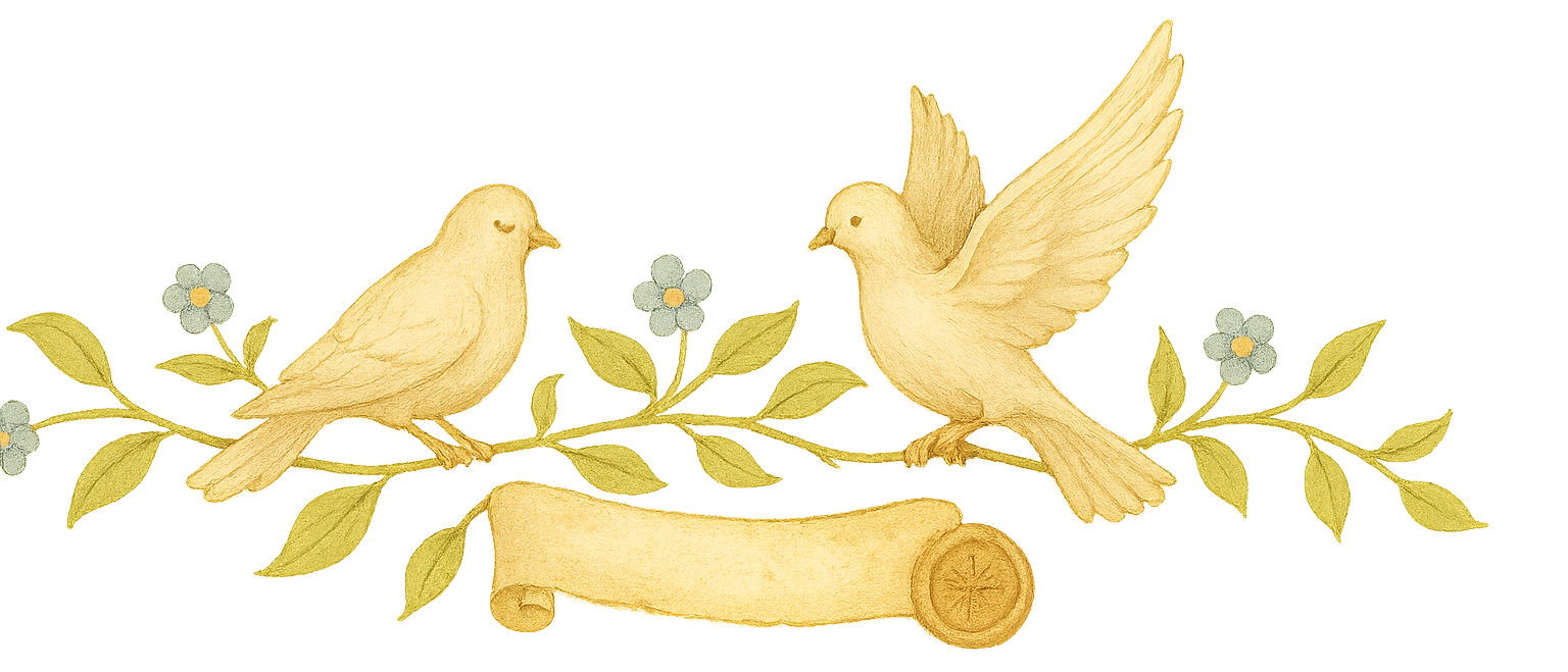 Botanical dove and vine divider