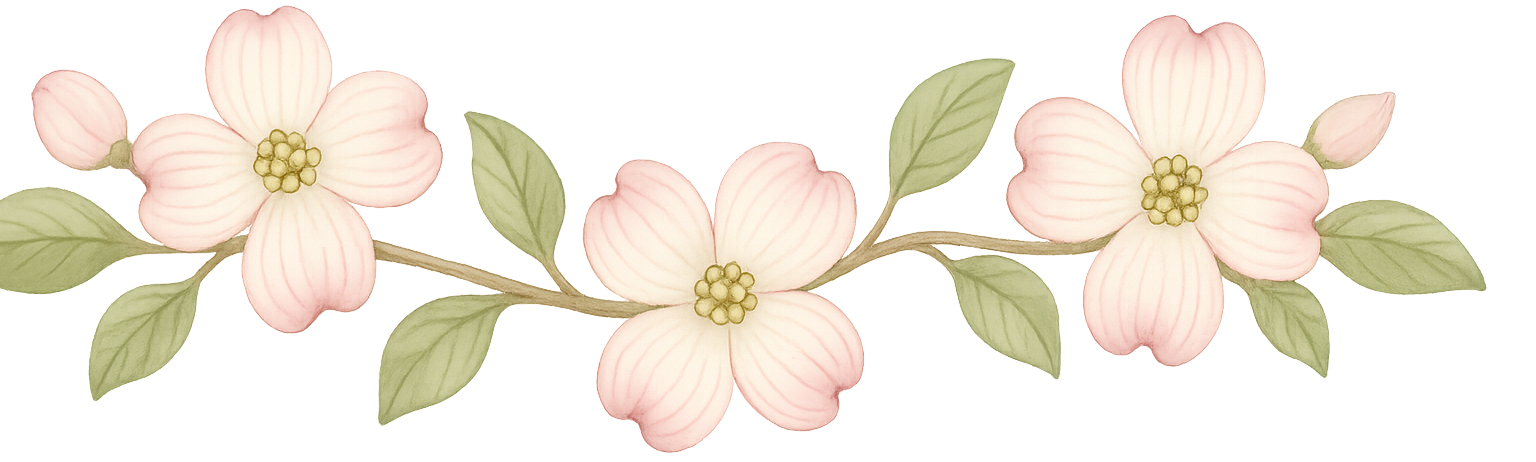 Pink Dogwood Floral Banner