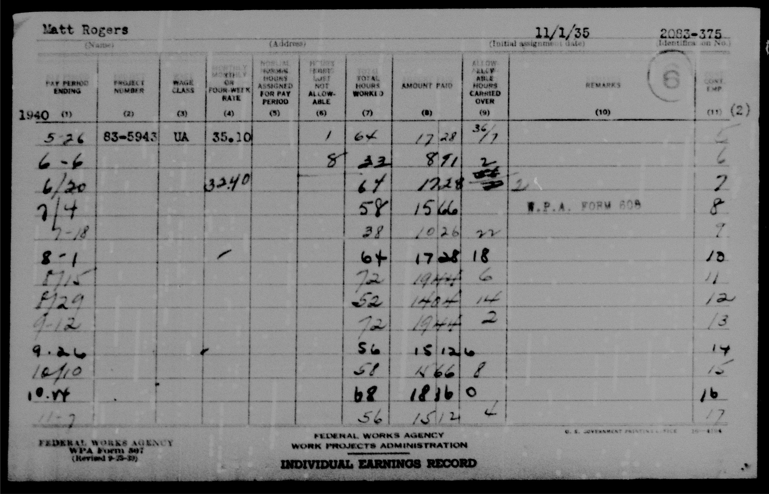 WPA Record 8