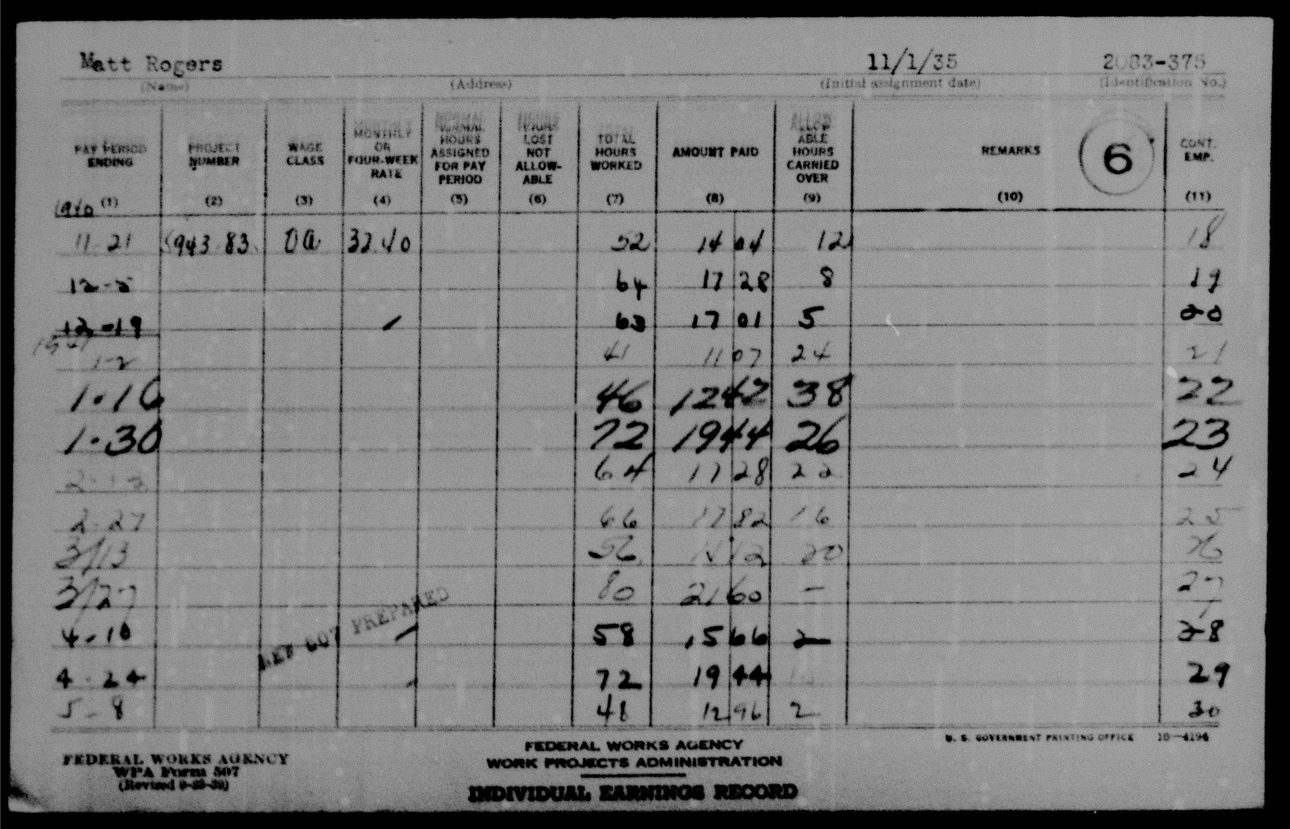 WPA Record 9