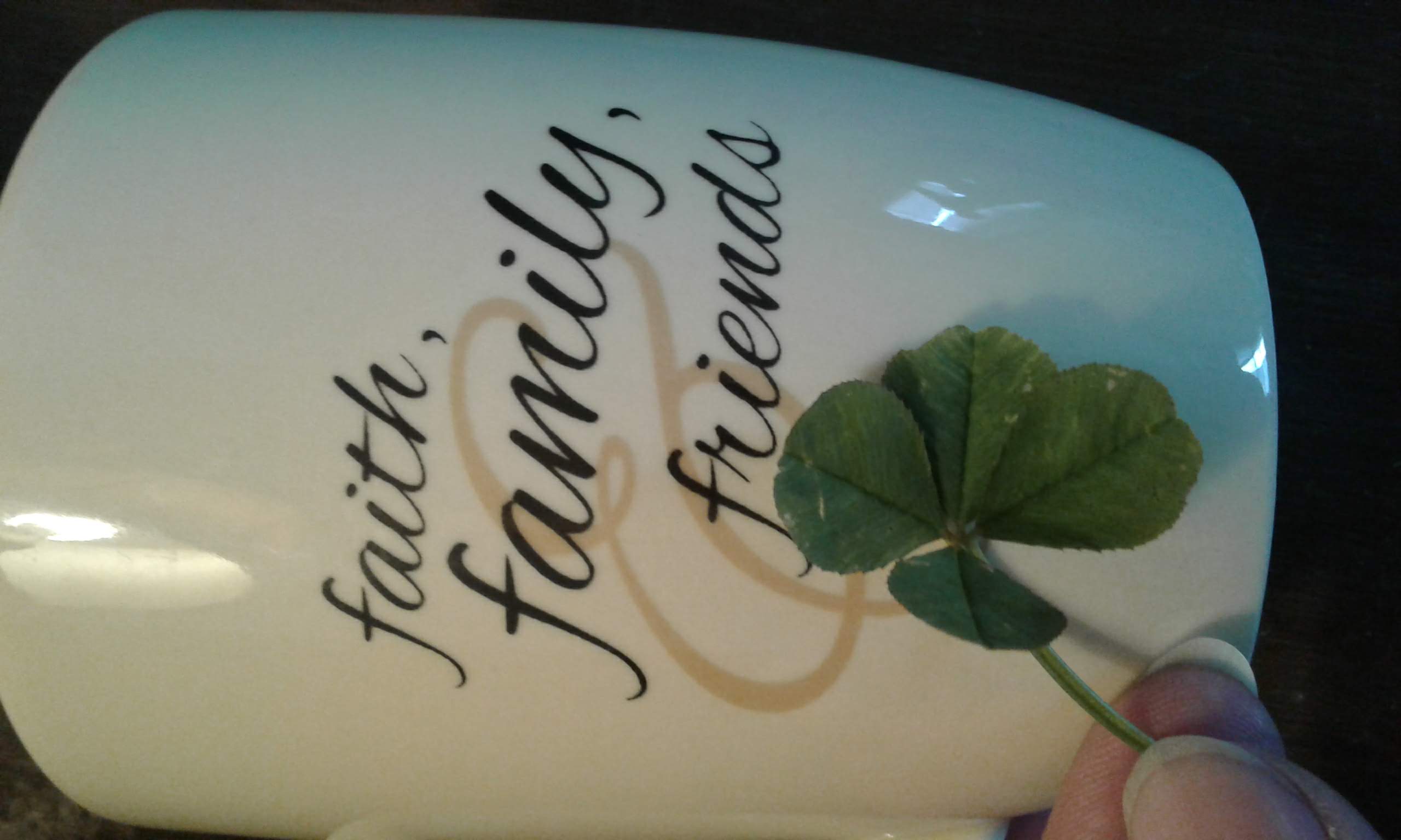 Faith Family & Friends with a Four Leaf Clover