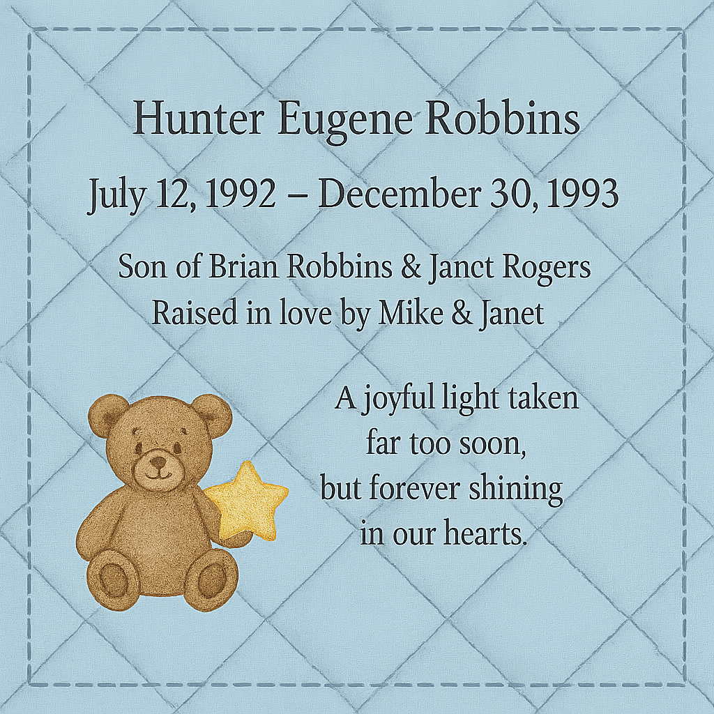 Hunter Eugene Robbins quilt block