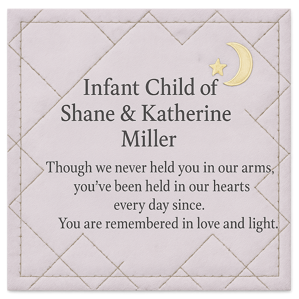 Infant Miller quilt block