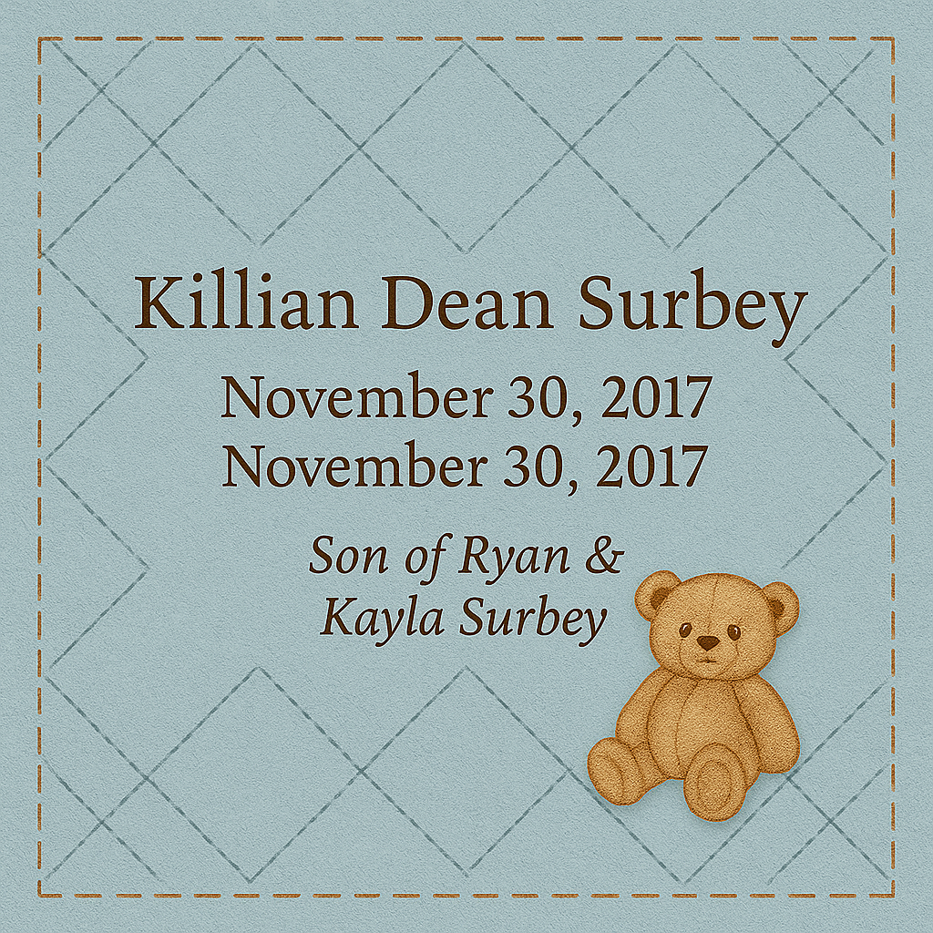 Killian Dean Surbey quilt block