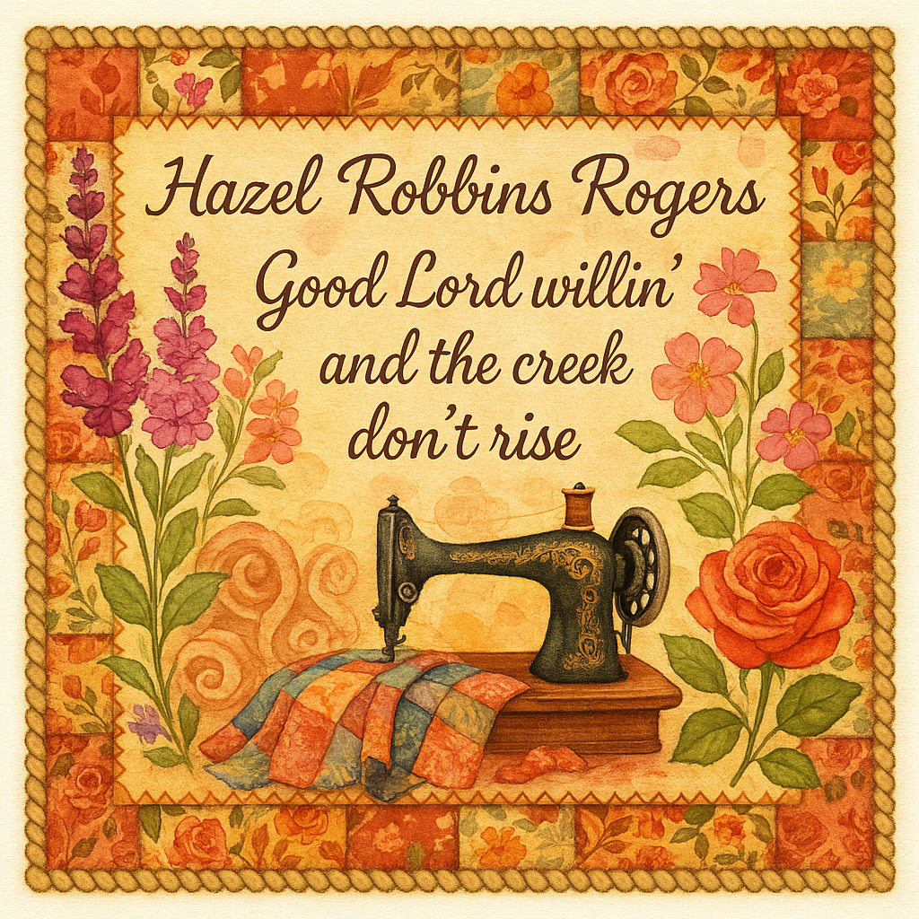 Hazel Robbins Rogers Memory Quilt Block