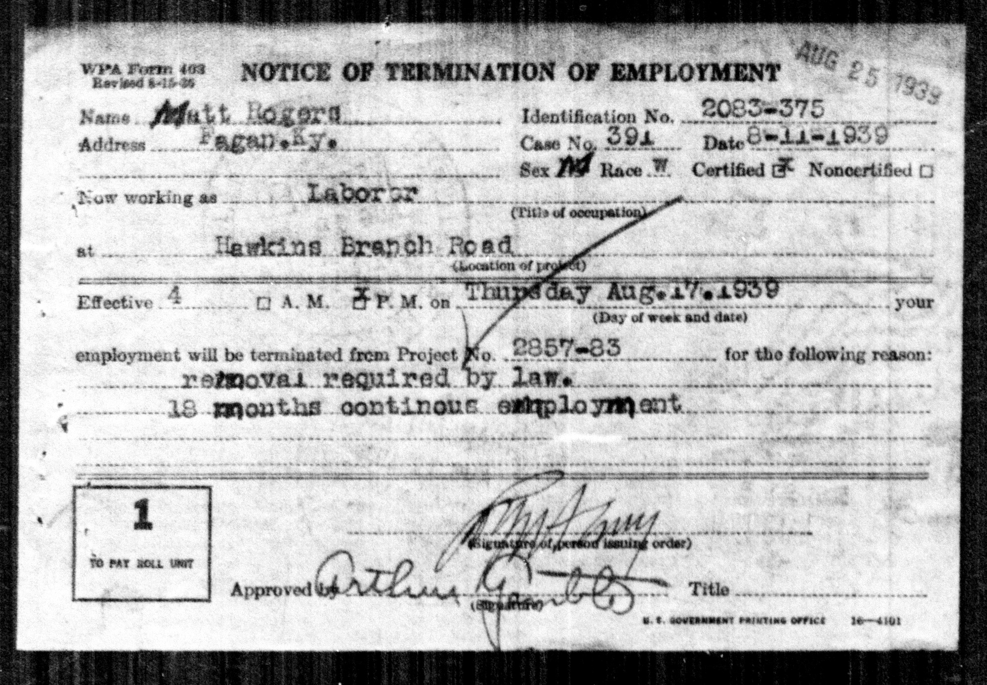 WPA Record September 1936
