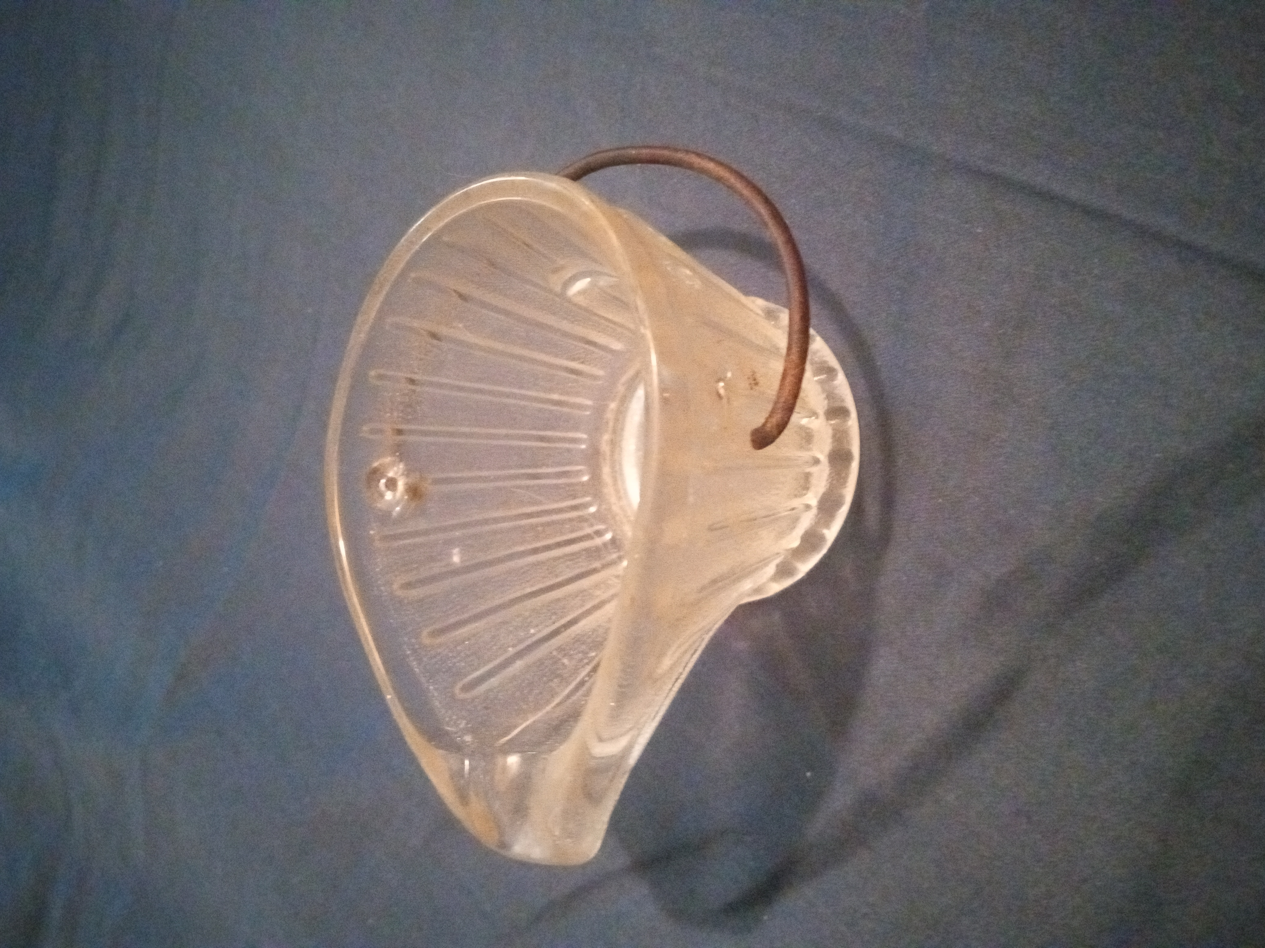 Miniature glass coal bucket