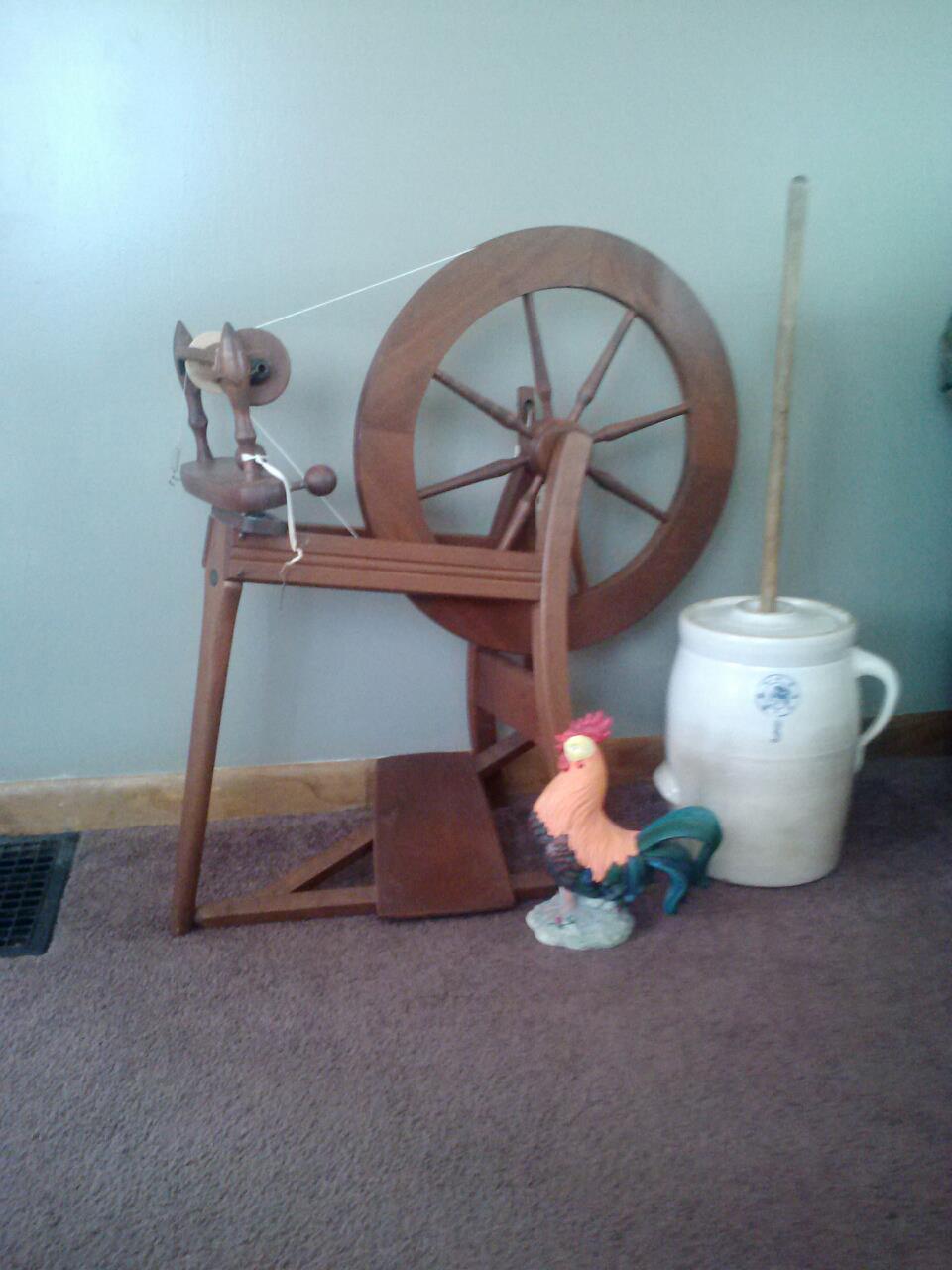 My Spinning Wheel, Butter Churn & Rooster