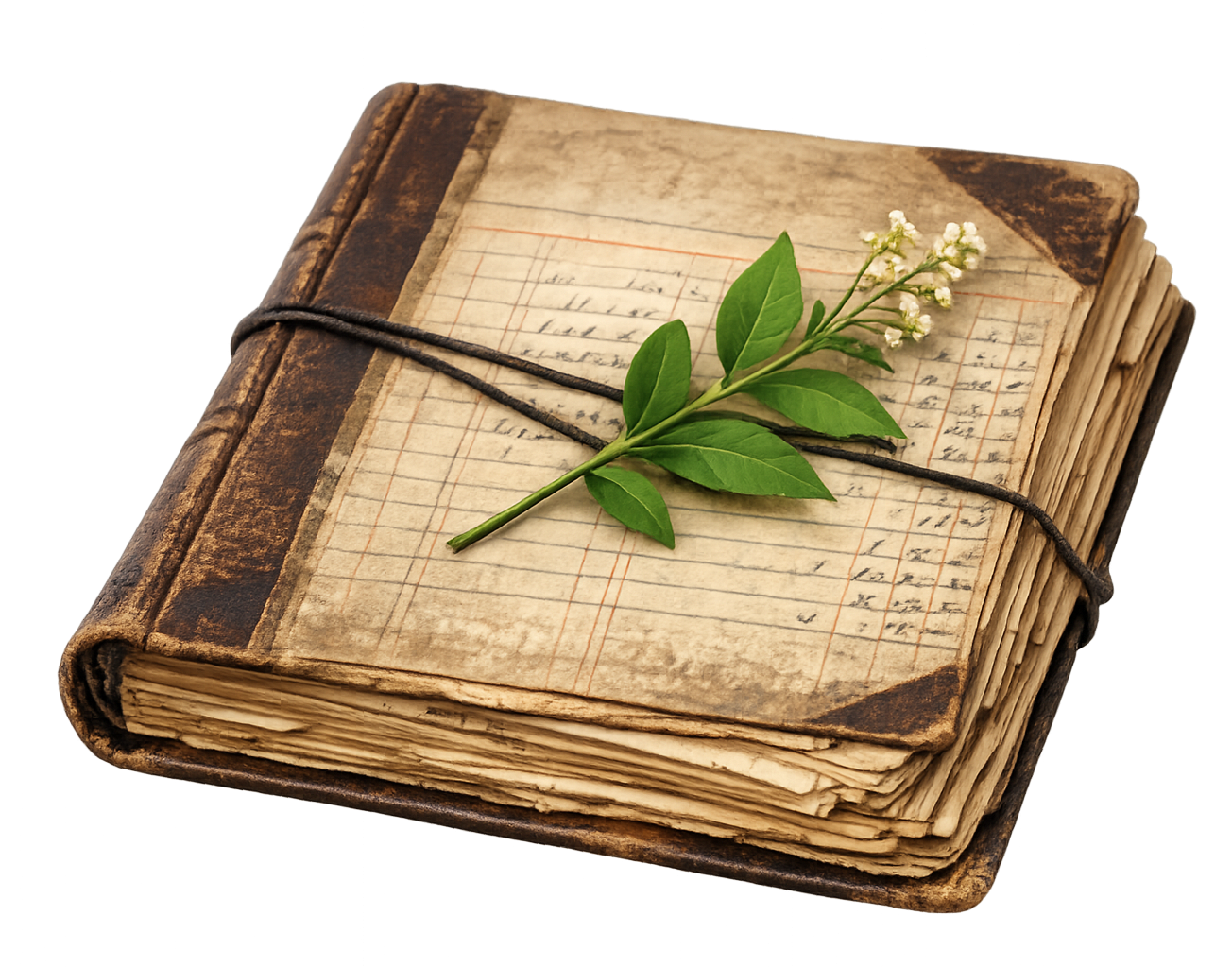 Ledger with sprig